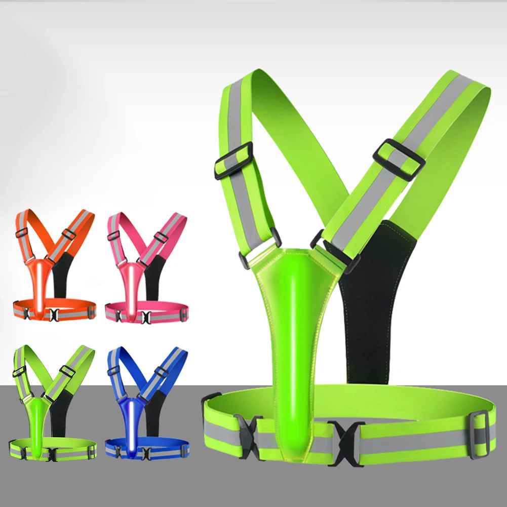 Running Gear Night - LED Running Vest USB Rechargeable Reflective