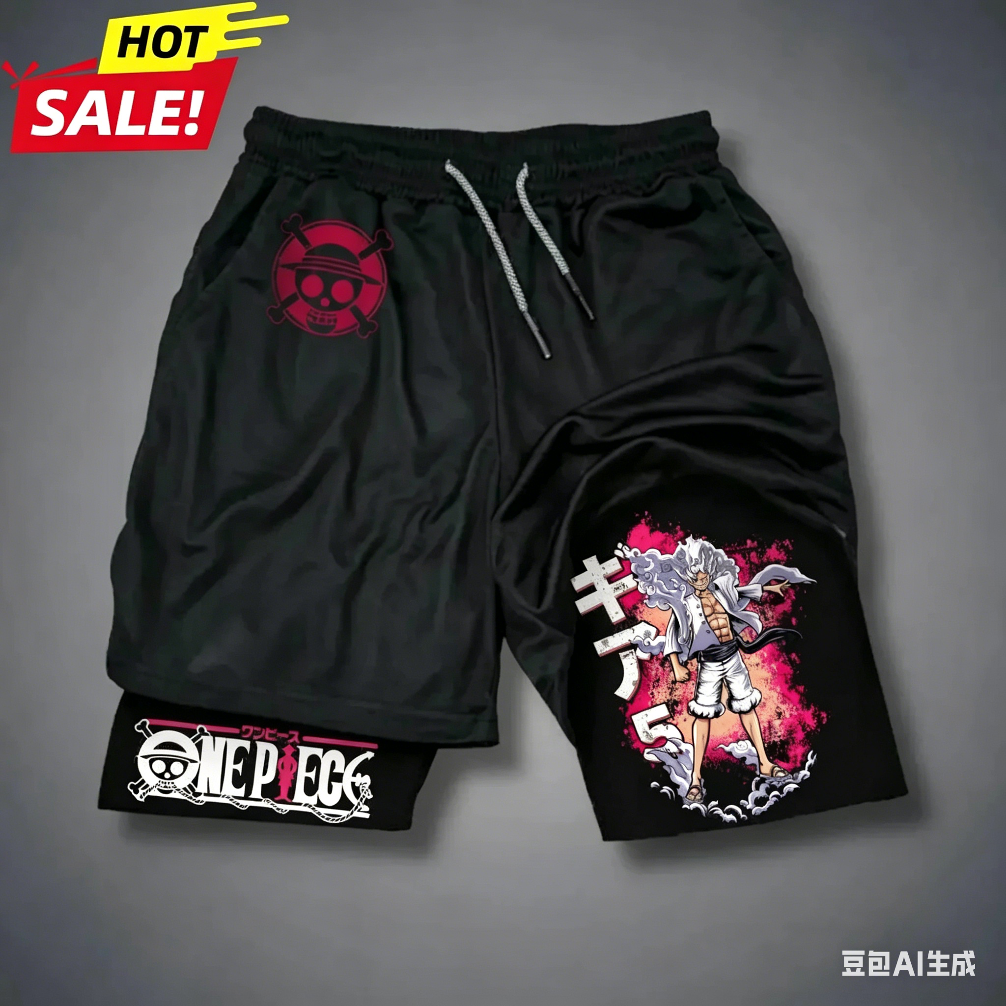 Running Gear Quick Dry - One Piece Men's Luffy Gear 5