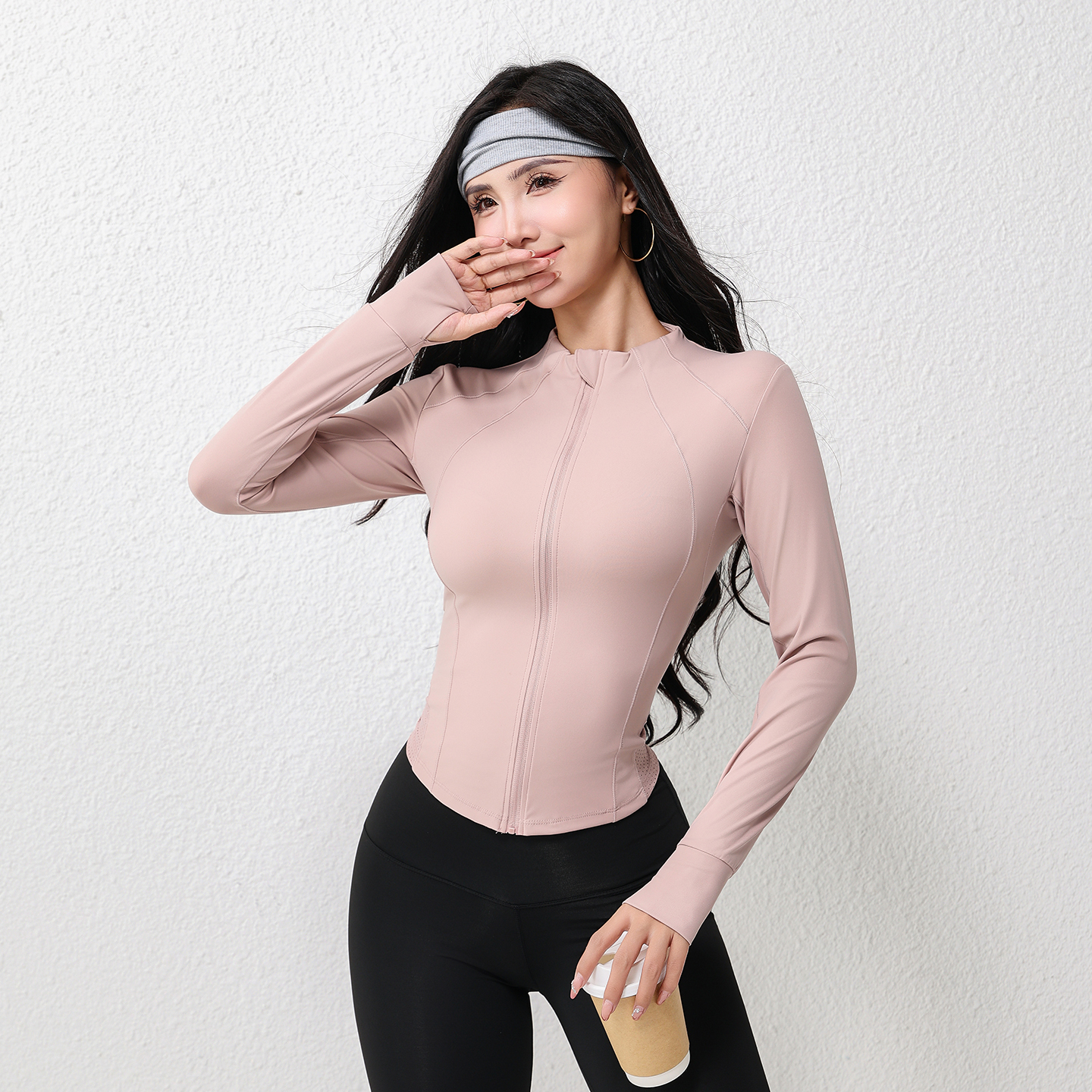 Running Gear - Women Stand Collar Full Zip Slim