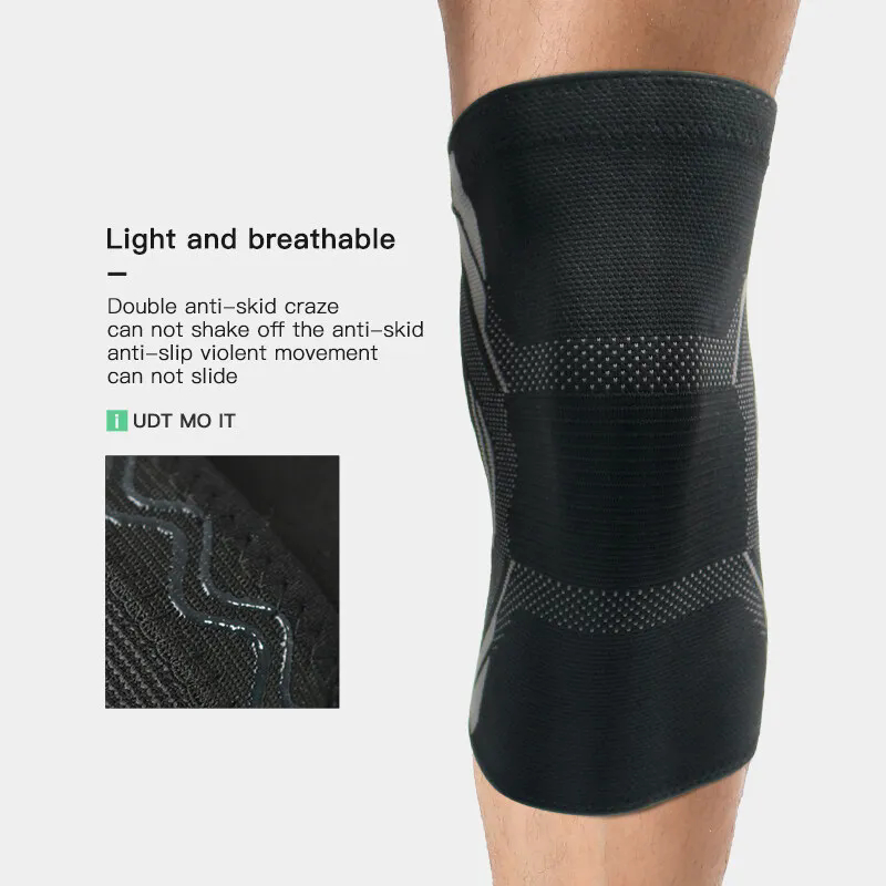 1Pc Knitted Nylon Sports Knee  - مراجعة Running Gear In The Cold وسعره