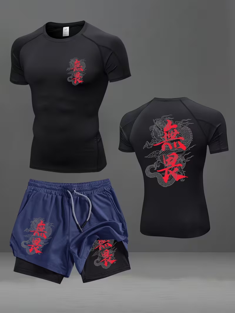 New men's slim fit suit quick  - مراجعة Running Gear وسعره