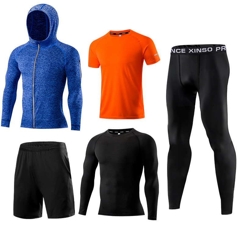 5-Piece Men's Fitness Clothes  - مراجعة Running Gear Quick Dry وسعره