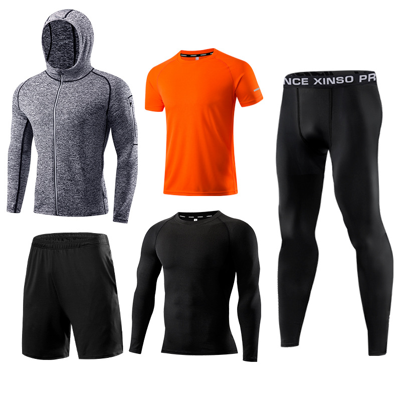 5-Piece Men's Fitness Clothes  - مراجعة Running Gear Quick Dry وسعره