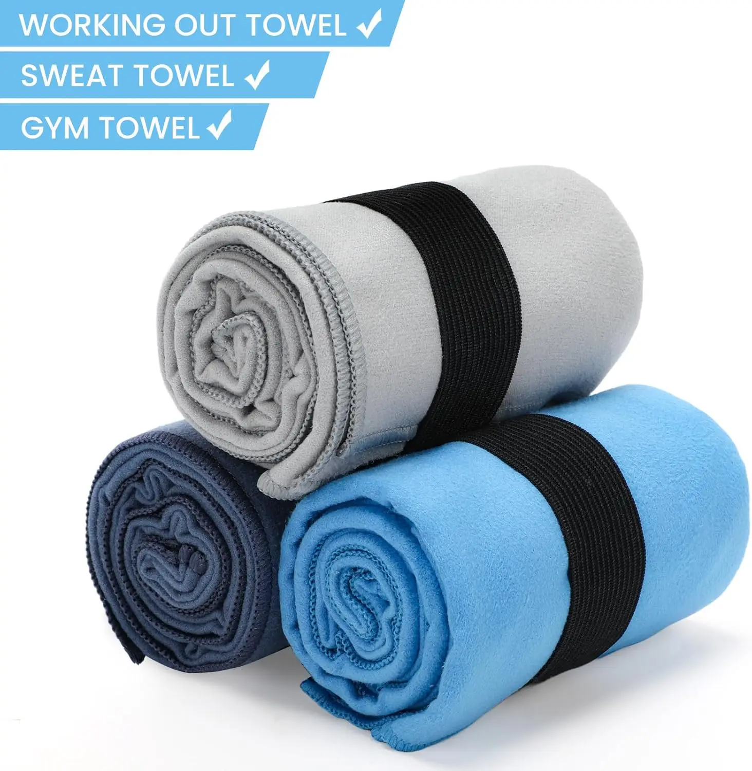 3 Pack Quick Dry Gym Towel for - مراجعة Running Gear Quick Dry وسعره