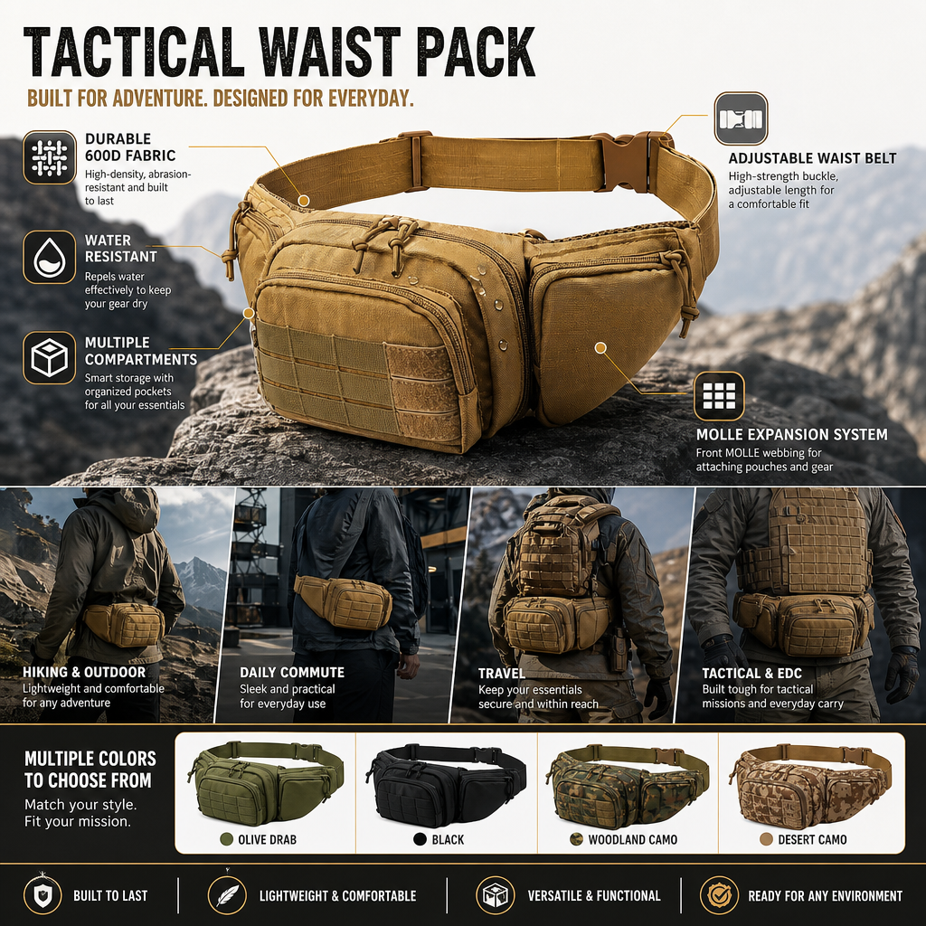 Tactical Waist Pack Outdoor Hi - مراجعة Running Zwift وسعره