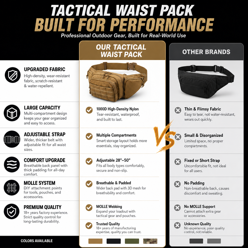 Tactical Waist Pack Outdoor Hi - مراجعة Running Zwift وسعره