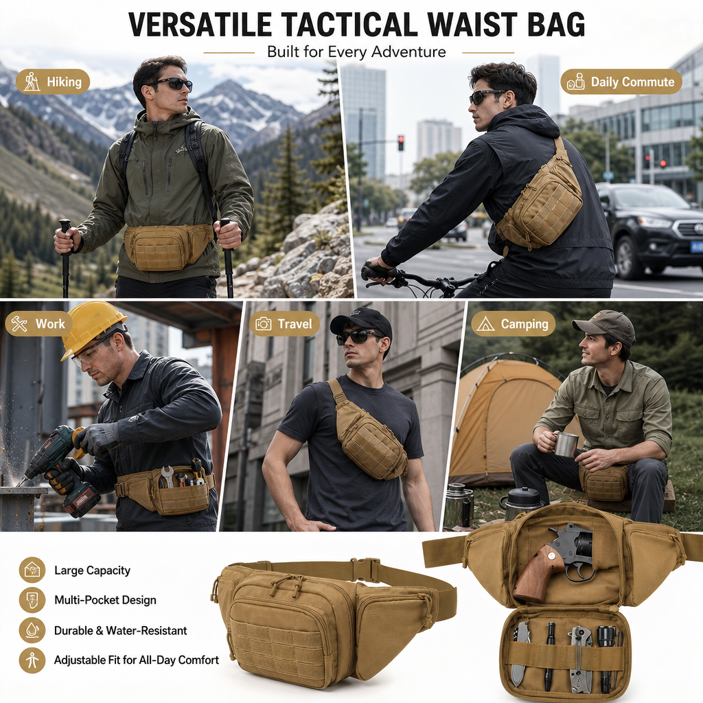 Tactical Waist Pack Outdoor Hi - مراجعة Running Zwift وسعره