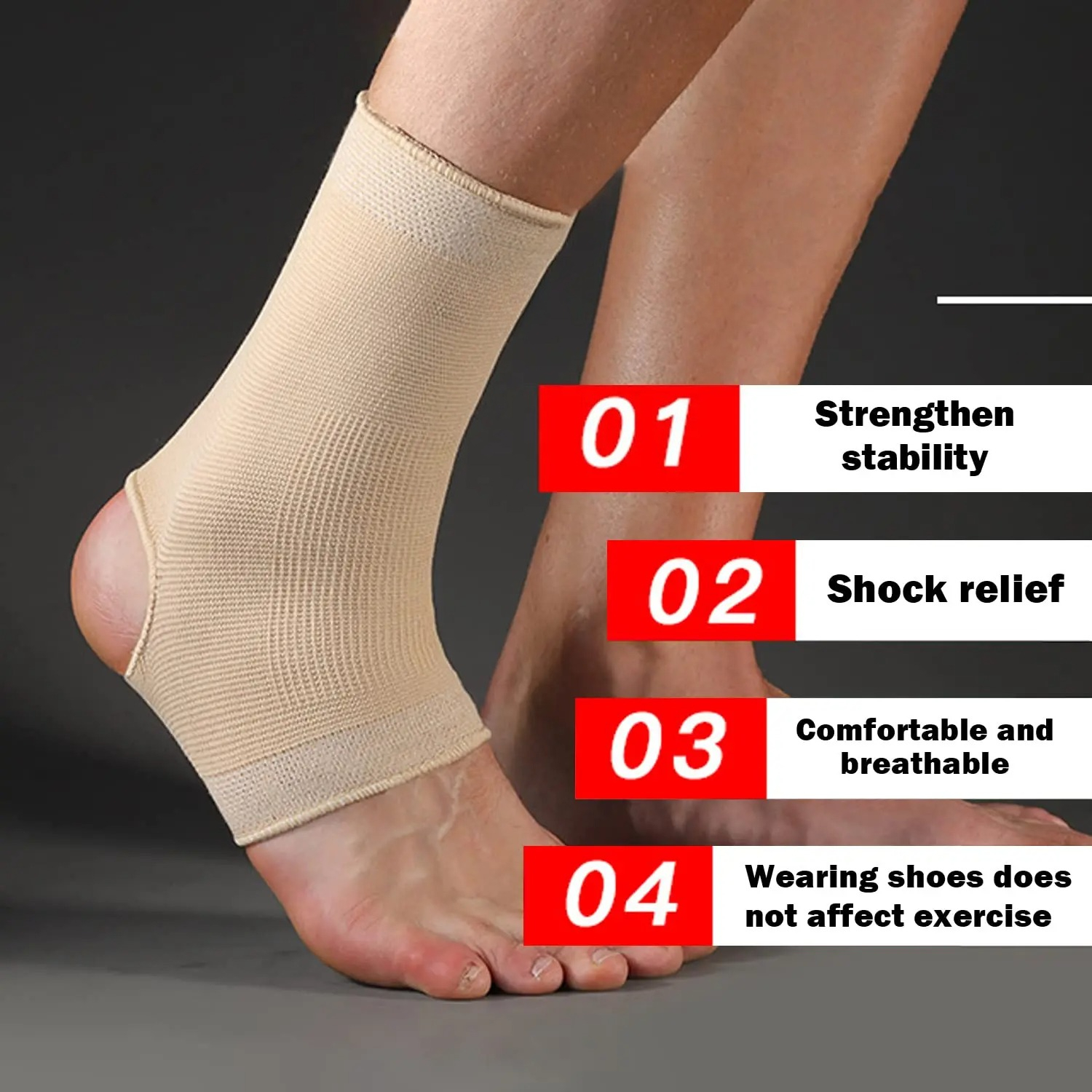 1pc Skin Color Sports Ankle Su - مراجعة Running Gear وسعره