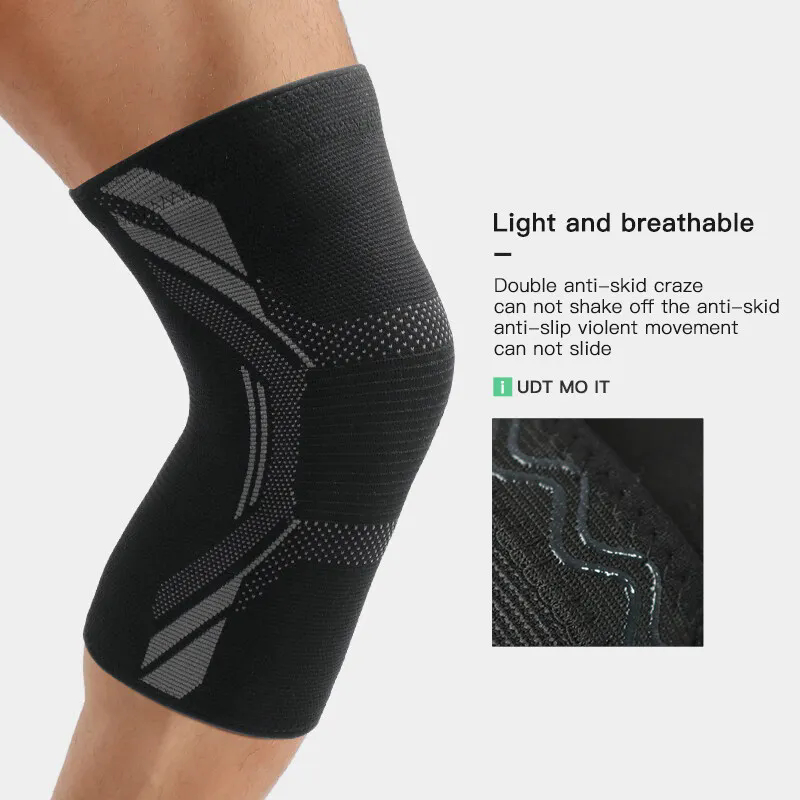 1Pc Knitted Nylon Sports Knee  - مراجعة Running Gear In The Cold وسعره
