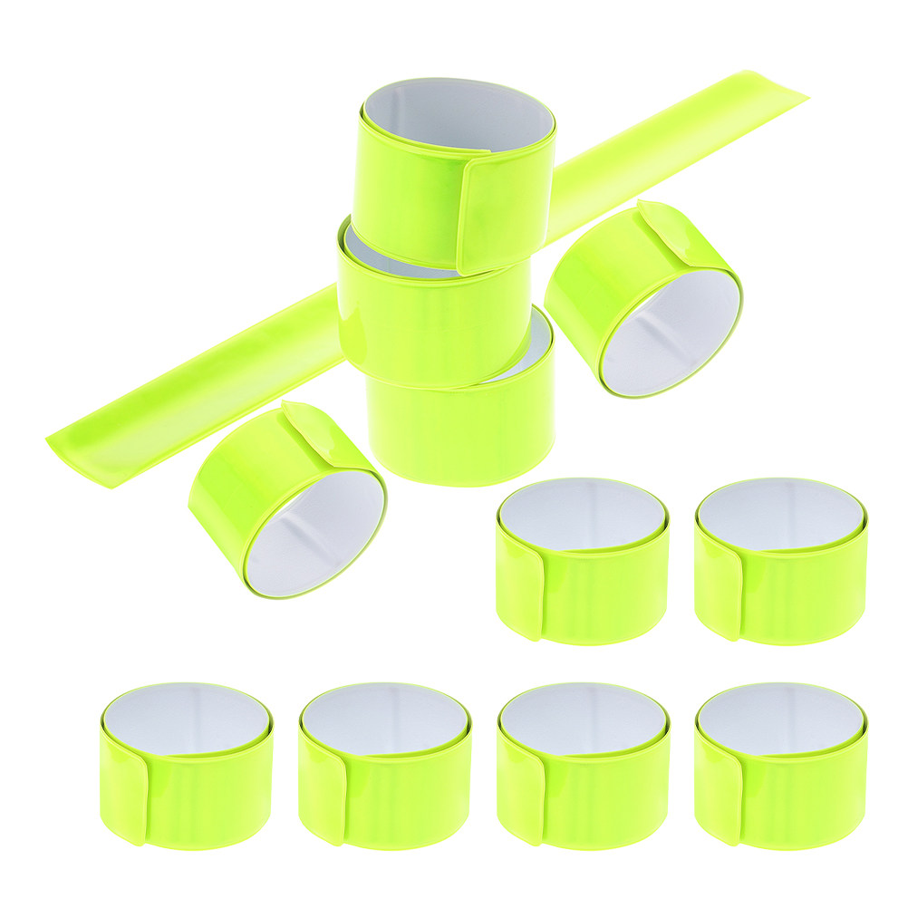 12Pcs Reflective Slap Bracelet - مراجعة Running Gear Night وسعره