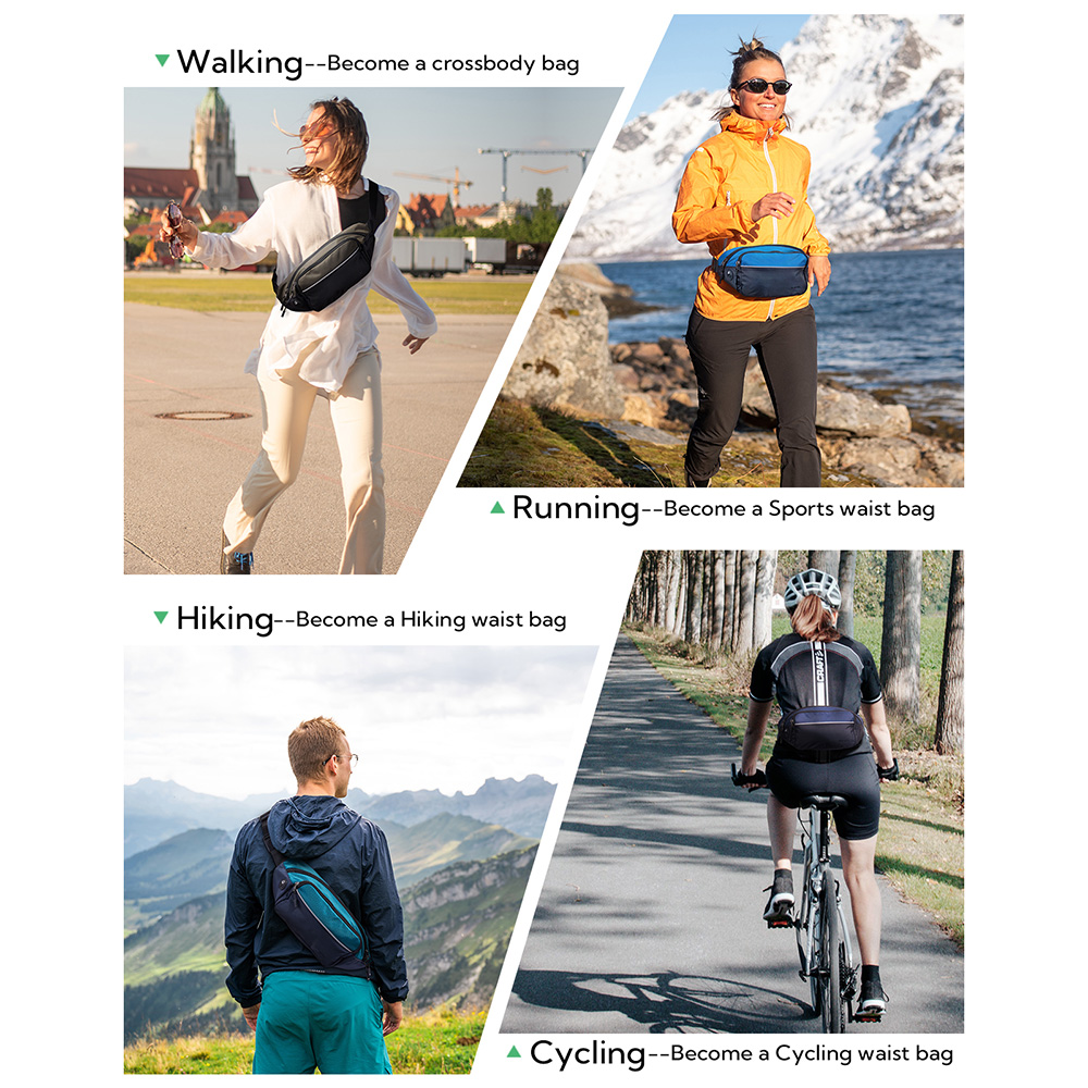 WATERFLY Fanny Pack Waist Bag  - مراجعة Running Zwift وسعره