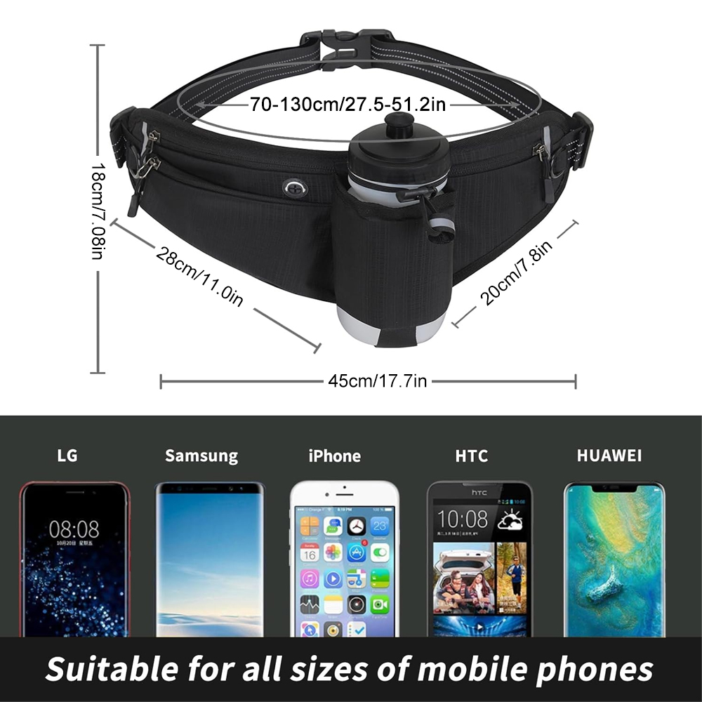 1PCS Fanny Pack with Water Bot - مراجعة Running Gear Dog وسعره