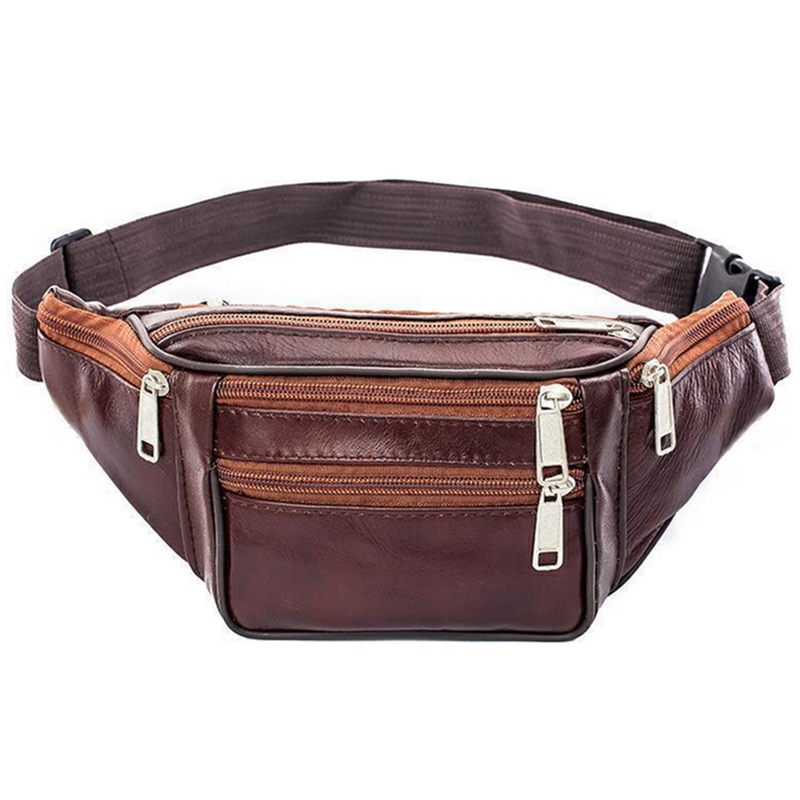 Leather Men Waist Chest Bag Th - مراجعة Running Zwift وسعره